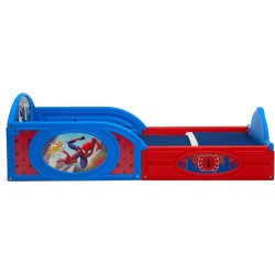 Delta Children Cama infantil transición Spider-Man Sleep and Play con barandillas integradas