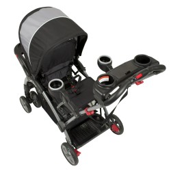 Coche Doble Sit N Stand phantom ultra hermano mayor menor Baby Trend + silla infantil