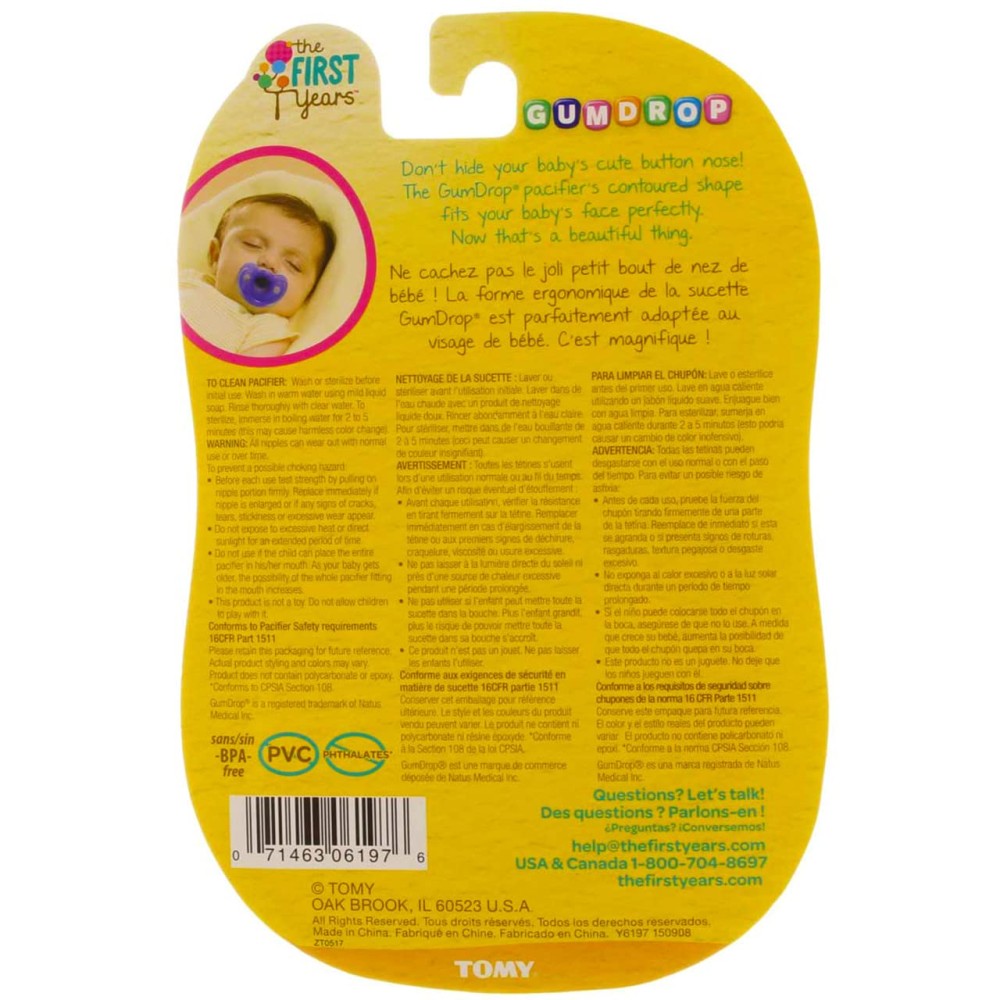 Pack 2 Chupete silicona gumdrop 6-18 meses Pink