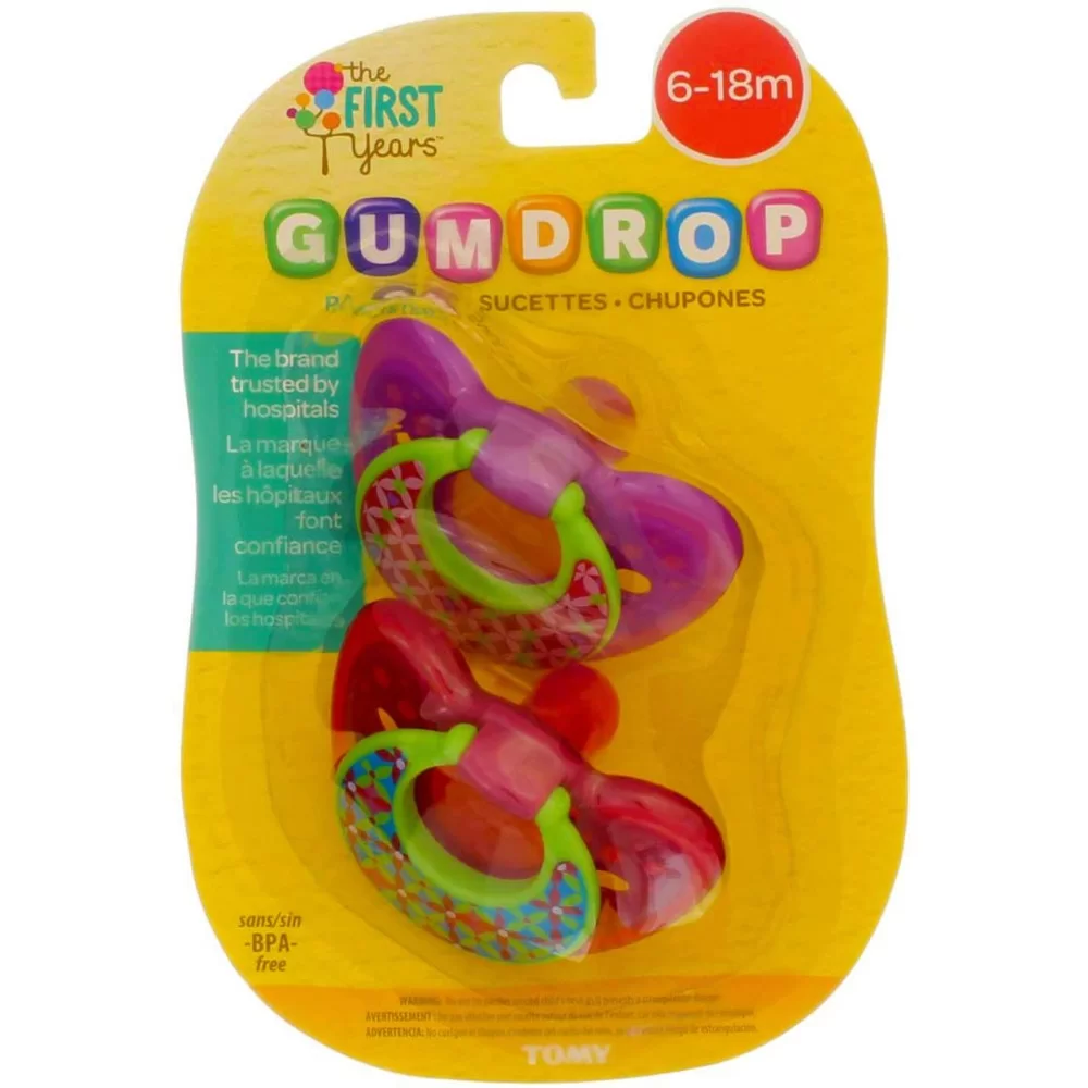 Pack 2 Chupete silicona gumdrop 6-18 meses Pink
