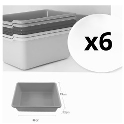 Organizador De juguetes celeste 6 cajas grandes con revistero Onshine