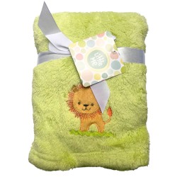 Mantita Frazada Coral Fleece Leon Nojo