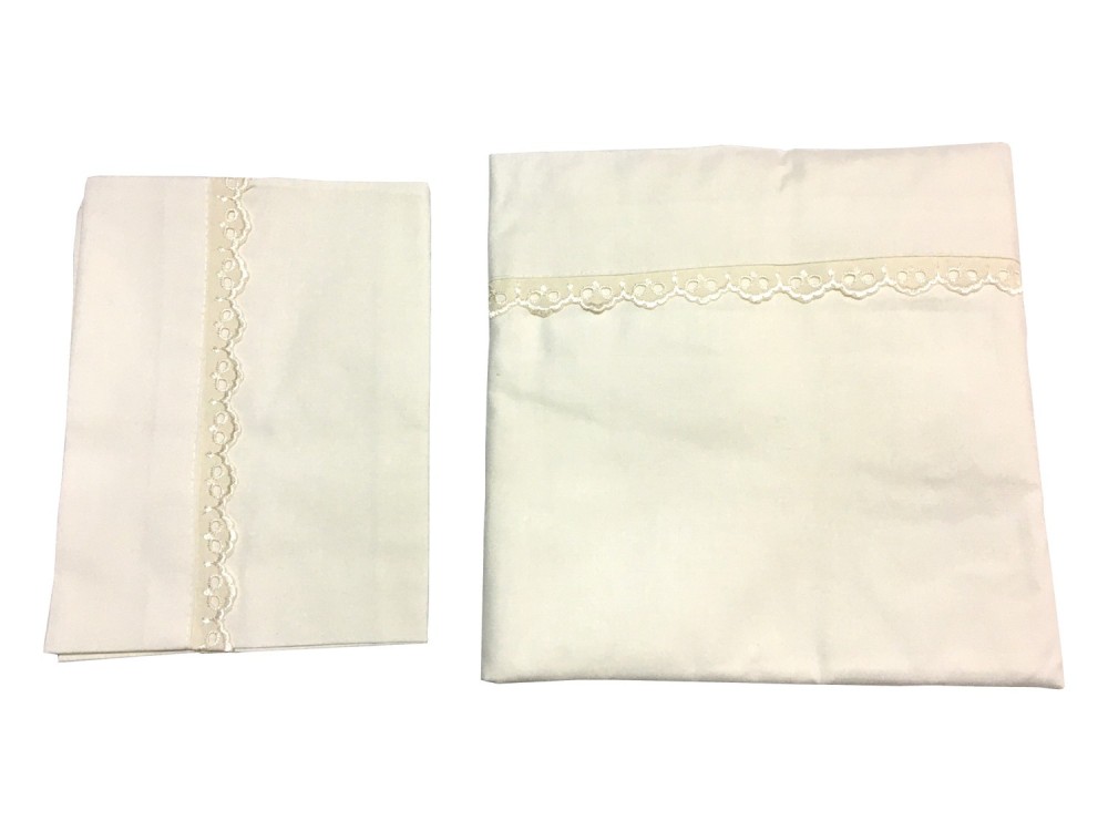 Pack Sabanas BEIGE para cunas Corral 100x70 Pellitos