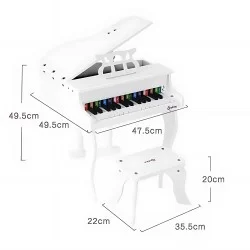 Mini piano de Cola para niños BLANCO