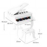 Mini piano de Cola para niños BLANCO