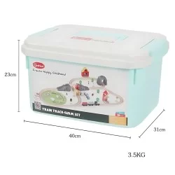 Gran Pista De madera Armable 69 piezas