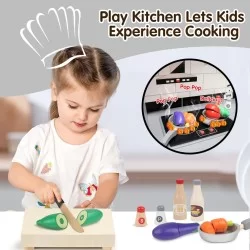 Cocina de madera didáctica combinada Gris moderna