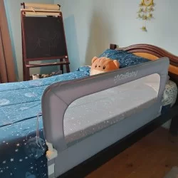 Baranda abatible para cama gris 150x60 CoBaby