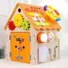 Cubo educativo Montessori casita de madera