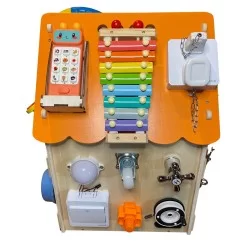 Cubo educativo Montessori casita de madera