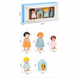 Casita de juegos Niñas y Niños Con familia y muebles