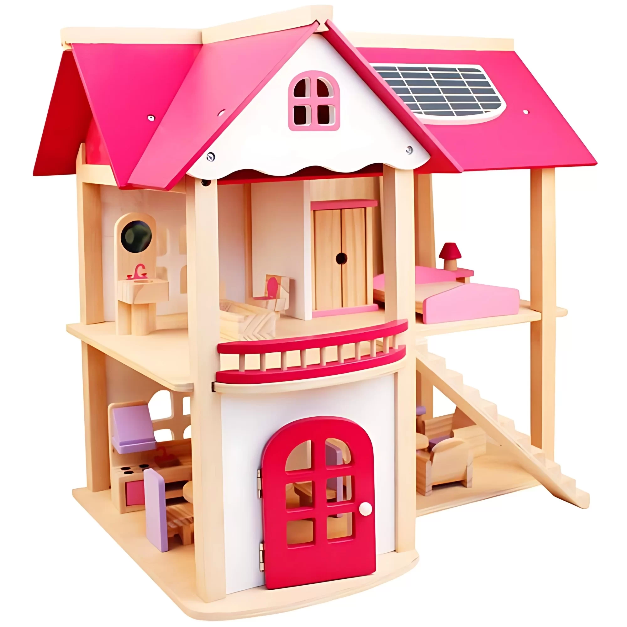 Casita de juegos Niñas y Niños Con familia y muebles