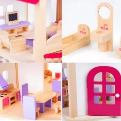 Casita de juegos Niñas y Niños Con familia y muebles