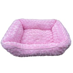 Cama Para Mascotas pequeñas Felpa Oxford rosa