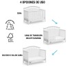 PREVENTA !! Cuna de madera Blanca 3 en 1 Lanquen