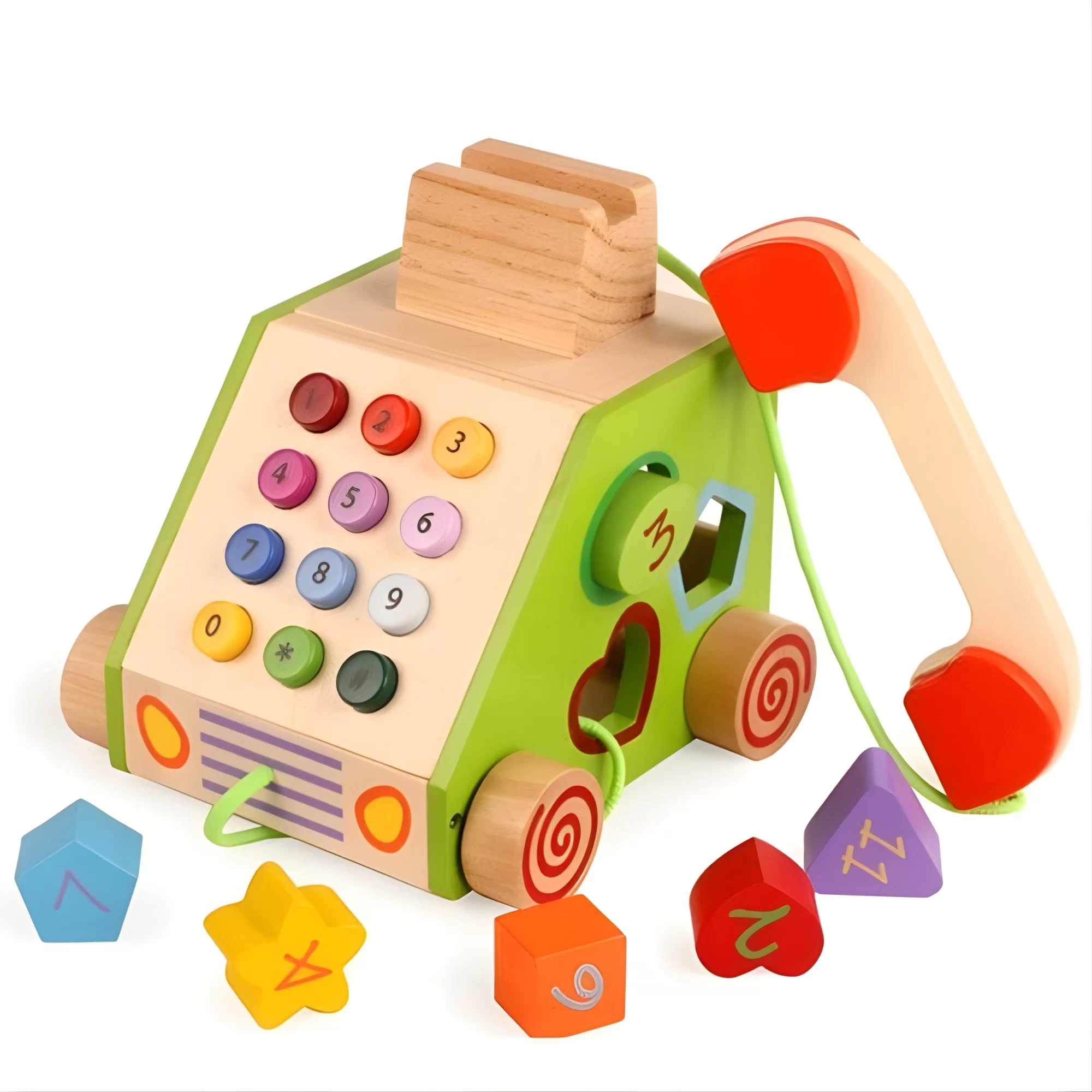 Telefono didactico de madera MONTESSORI