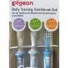 Pack 3 cepillos de dientes celeste para entrenamiento bebe