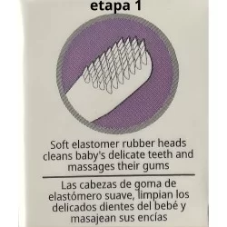 Pack 3 cepillos de dientes celeste para entrenamiento bebe