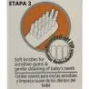 Pack 3 cepillos de dientes celeste para entrenamiento bebe