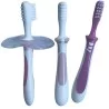 Pack 3 cepillos de dientes rosa para entrenamiento bebe