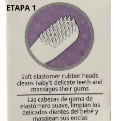 Pack 3 cepillos de dientes rosa para entrenamiento bebe
