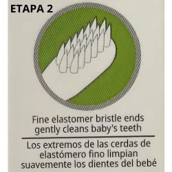 Pack 3 cepillos de dientes rosa para entrenamiento bebe