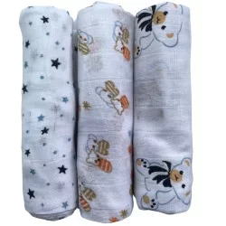 Pack 3 pañal Gasa Unisex...