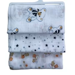 Pack 3 pañal Gasa Unisex 100% Algodón