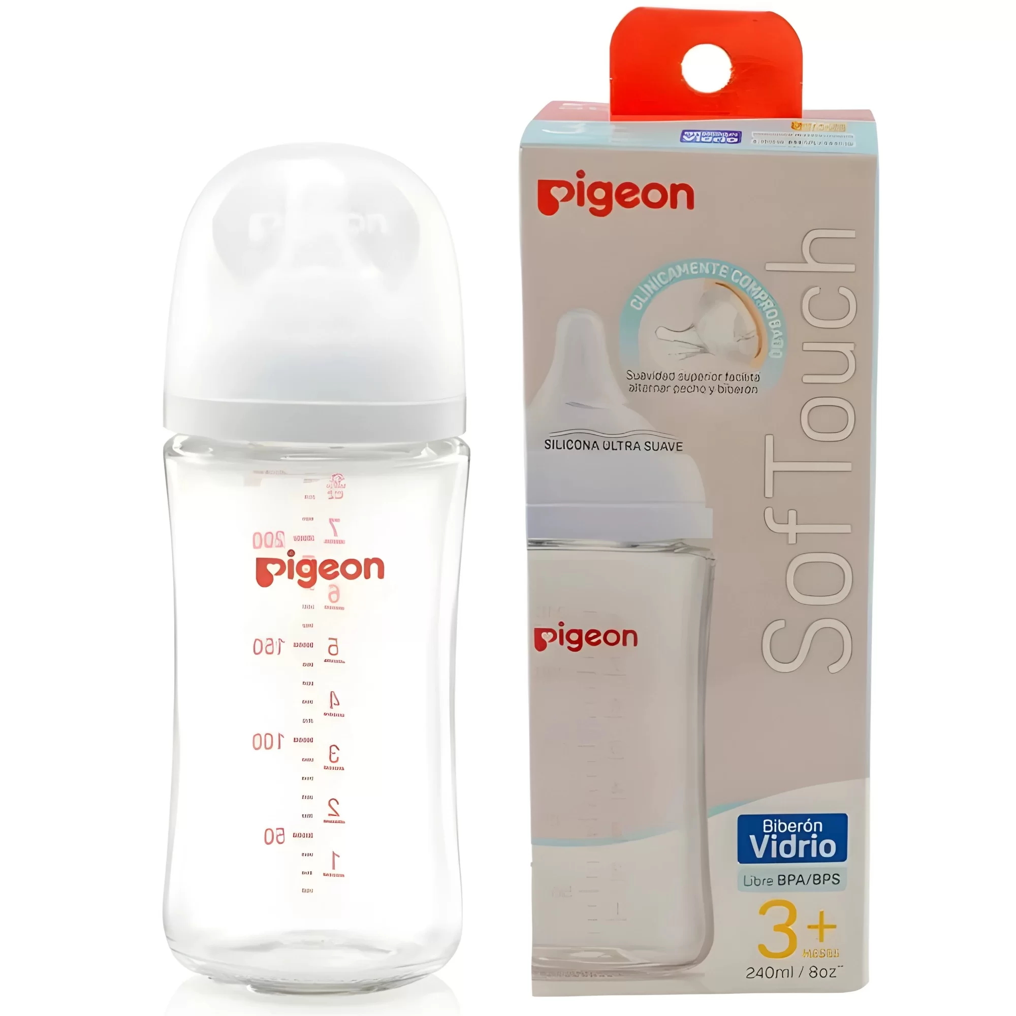 Mamadera de Vidrio 240ml Pigeon SoftTouch Mamadera de Vidrio 240ml Pigeon SoftTouch
