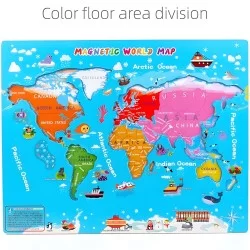 Mapa Mundial Magnetico cognitivo VERSION INGLES