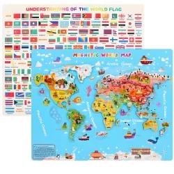 Mapa Mundial Magnetico cognitivo VERSION INGLES