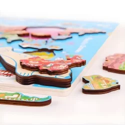 Mapa Mundial Magnetico cognitivo VERSION INGLES