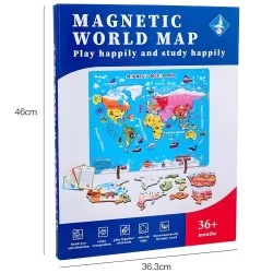 Mapa Mundial Magnetico cognitivo VERSION INGLES