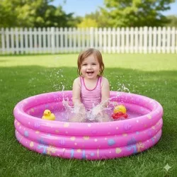 Piscina Inflable 90x90x25 rosa