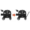 Carro Paseo wagon y coche doble MUV Expedition 2 en 1 ultra black