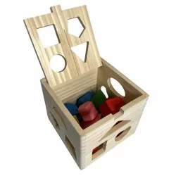 Caja Clasificadora de Formas Geométricas - Material Montessori