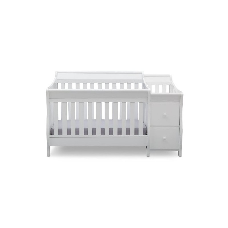 Cuna de madera Bentley blanca con mudador Delta Childen