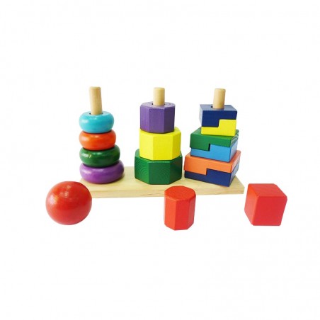 Torre de madera triple chica