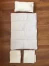 Ajuar algodon marfil 5 piezas para cunas moises.