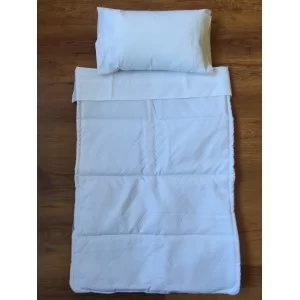 Ajuar algodon blanco 5 piezas para cunas moises.