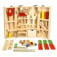 Caja de herramientas didáctica de madera