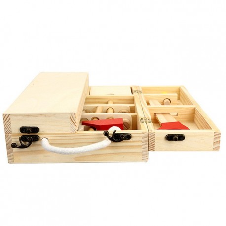Set Caja de herramientas didáctica de madera Juguete de madera