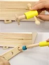 Caja de herramientas didáctica de madera