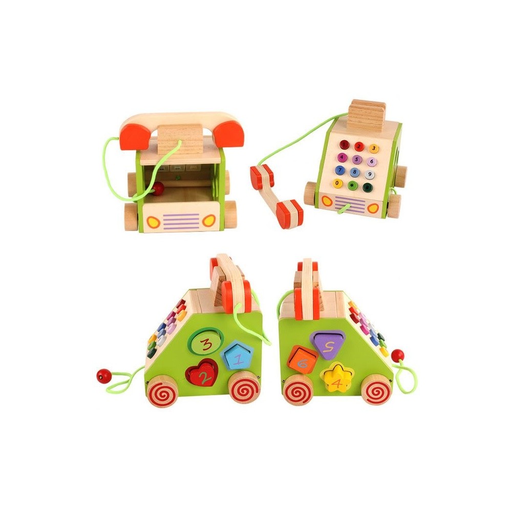 Telefono didactico de madera