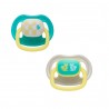 pack 2 Chupete silicona paladar ortodóncico 0-3 meses The First years