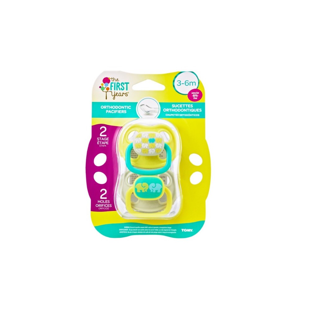 pack 2 Chupete silicona paladar ortodóncico  3-6  meses The First years