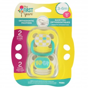 pack 2 Chupete silicona paladar ortodóncico  3-6  meses The First years
