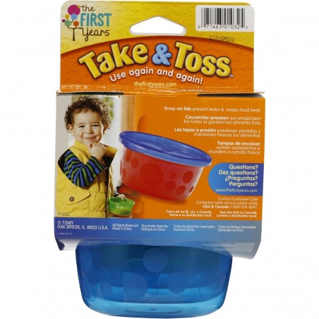 Pack 6 contenedores alimentos 236CC Take & toss