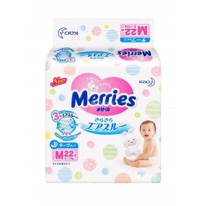 Pañales merries M 22u de 6...