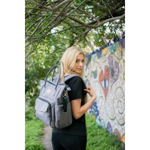 Bolso Maternal y Mochila 2 en 1Gris